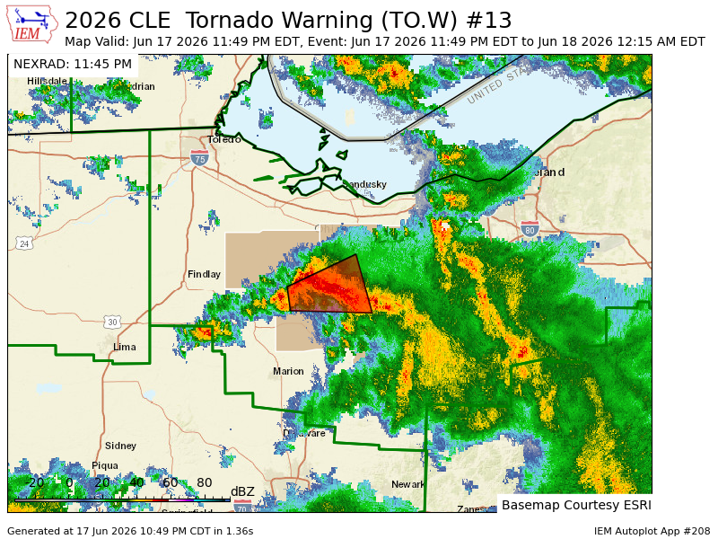 glwx_'s tweet photo. CLE issues Tornado Warning [tornado: RADAR INDICATED, hail: <.75 IN] for Crawford, Huron, Richland, Seneca [OH] till 12:15 AM EDT https://t.co/B9n4u0ySie https://t.co/1de2yWF2gv