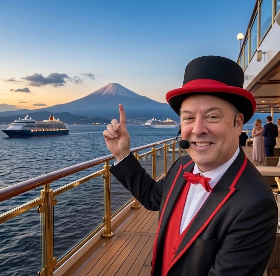 david_ramsay's tweet photo. This week, I will be performing my stage show on the Diamond Princess 🚢 which is currently sailing around Japan from South Korea.🎉
❤️the stage ! 
今週は韓国から日本周辺を航行中のクルーズ客船「ダイヤモンド・プリンセス」でステージショー公演を行います。 https://t.co/vy4fAXWyLA