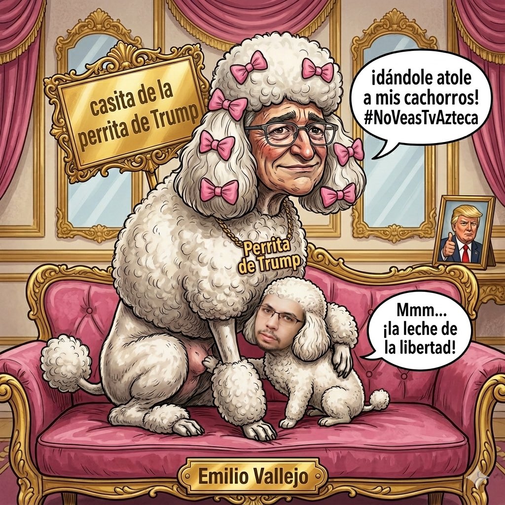 PerritaDeTrump's tweet photo. @EmilioVallejoRL Que pasó cachorrito, ya te dieron atole? Que se siente estar mame y mame con #LaPerritaDeTrump https://t.co/GGMz7SjFvk