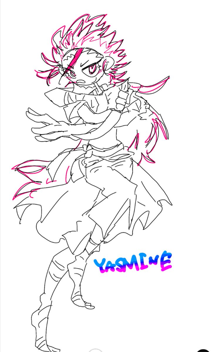 come_maaark's tweet photo. 休み時間指描き☝
ヤスミン！
 #格ゲーキャラ描こうぜ https://t.co/JXUruHJluS