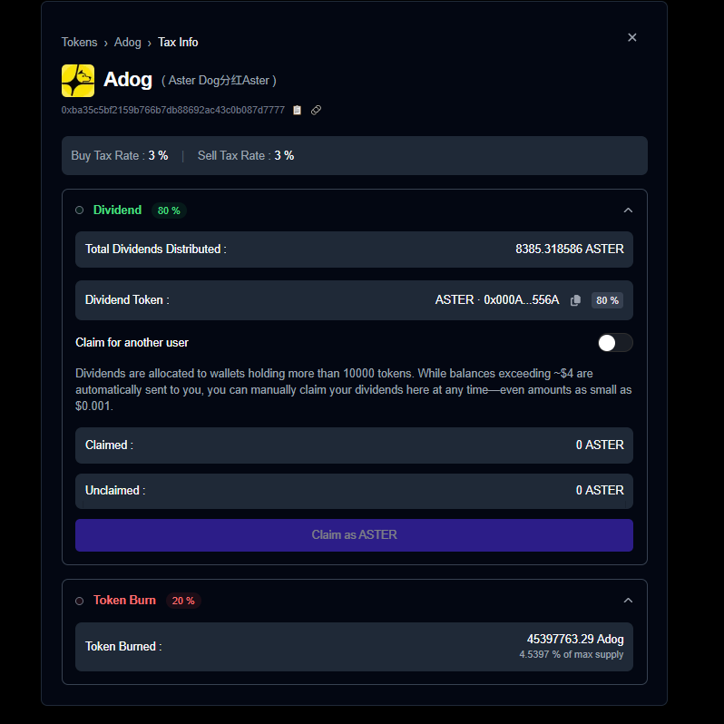 bsc_aster_dog's tweet photo. This is an insane start! 

Within 6 hours of launch, we distributed 8,385 #ASTER tokens to holders and burned 54 million! 

I simply can't imagine how amazing the returns will be when a large number of buyers flood in! https://t.co/SJhC0c6I4d