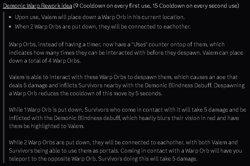 Noel05222's tweet photo. @PillarChase_2 a bit unrelated to the post, but a Demonic Warp Rework idea that i wanna throw in https://t.co/dWnX2MvymK