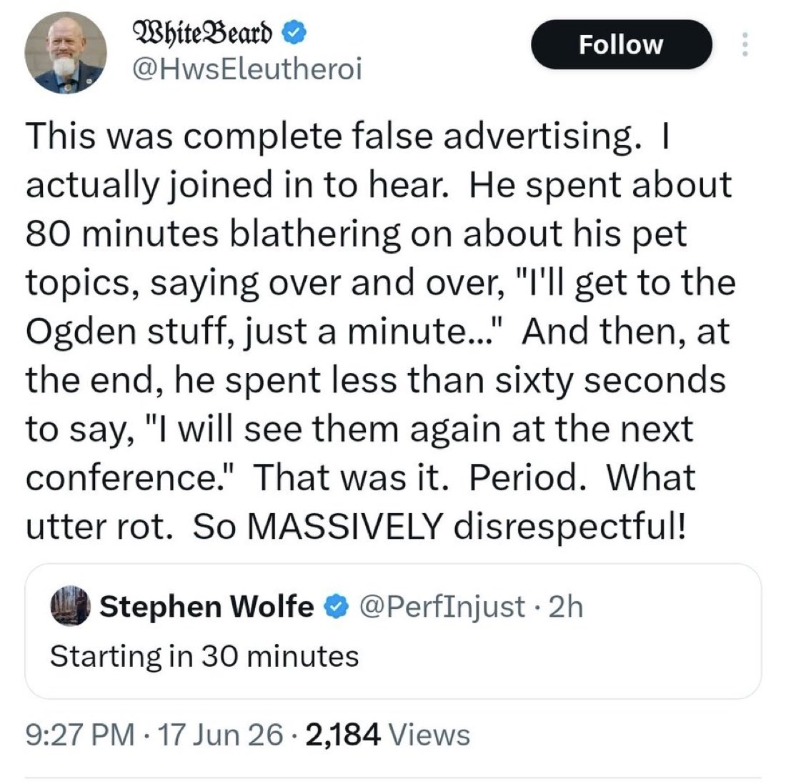 Joel Webbon tweet media