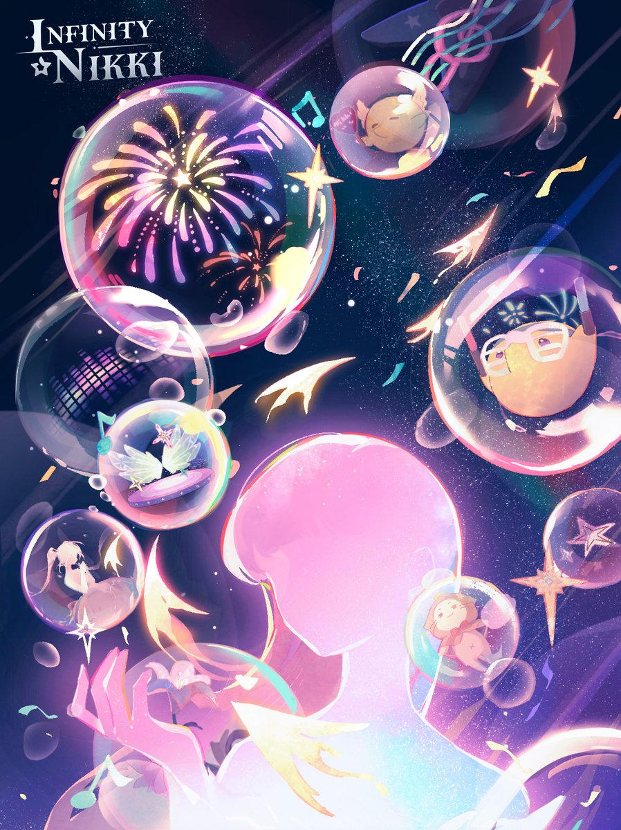 InfinityNikkiEN's tweet photo. ♾Version Preview | Every Moment, Countless Journeys

Bubbles drifting on the summer breeze,
fireworks blooming at the edge of the sky,
all seem to pause for this very encounter.
Each passing instant becomes a note in the song,
and by the gentle glimmer of the Sea of Stars, we set off on countless journeys.

The PV for Infinity Nikki Version 2.7 "Where Stars Yearn" arrives tomorrow. Stay tuned!

——
➤ Download Now: https://t.co/soaPebzlY9
➤ Join us on Reddit: https://t.co/UR9NZYpZZX
#InfinityNikki
#WhereStarsYearn