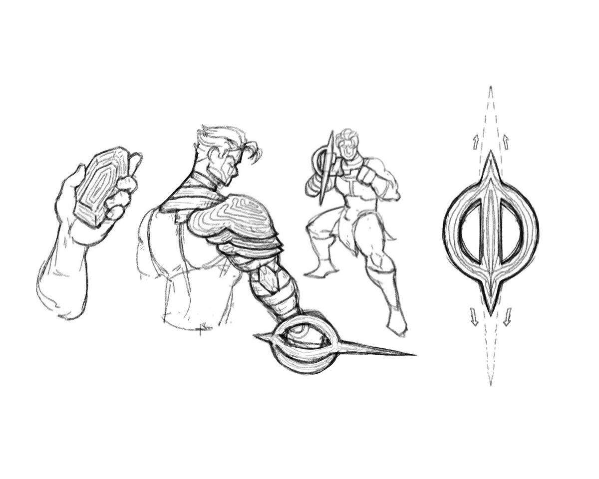 EquipFleshSuit's tweet photo. Volk with his father's inherited Vexite ingot, a multi tool/weapon &amp; armour of the Duralith species. 

A highly compressed metal of three material metals: Khorrite, Vhalite &amp; Thyrune. Through Duralith vibrations it can morph into any shape the wielder desires

#invincibleoc https://t.co/SF11PYRO02