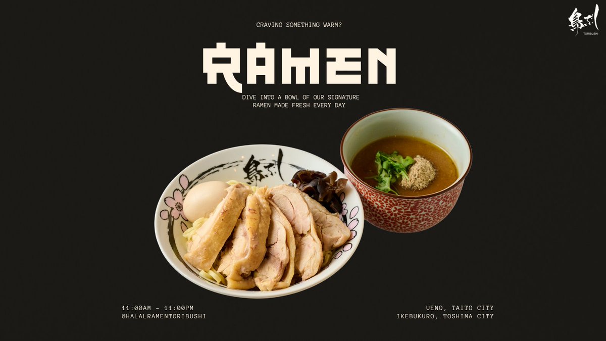 Halalramenjp's tweet photo. 🍜 Hungry near Ueno Park or Ikebukuro Station? Try our Special Dipping Ramen Set - rich broth, chewy noodles, and 100% halal-certified. A favorite for Muslim travelers seeking authentic Japanese ramen in Tokyo.

#HalalRamenTokyo #TokyoRamen #HalalFoodTokyo https://t.co/W2PJOB5qI7