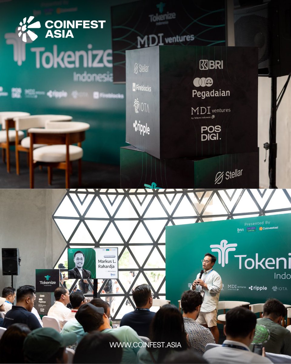 CoinfestAsia's tweet photo. Tokenize season is back! 

This year, the conversation gets bigger — tokenize, stablecoins, and more on the Coinfest Asia 2026.

20–21 August 2026 | Melasti Beach, Bali ☀️

Get early bird tickets now! https://t.co/kZf37ilaFt https://t.co/pYfFL8SoP2
