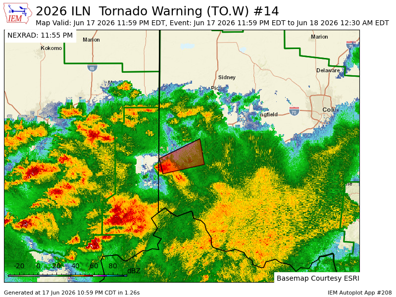glwx_'s tweet photo. ILN issues Tornado Warning [tornado: RADAR INDICATED, hail: 0.00 IN] for Butler, Montgomery, Preble, Warren [OH] till 12:30 AM EDT https://t.co/XXXXGla5M7 https://t.co/5xuDxi7x0D