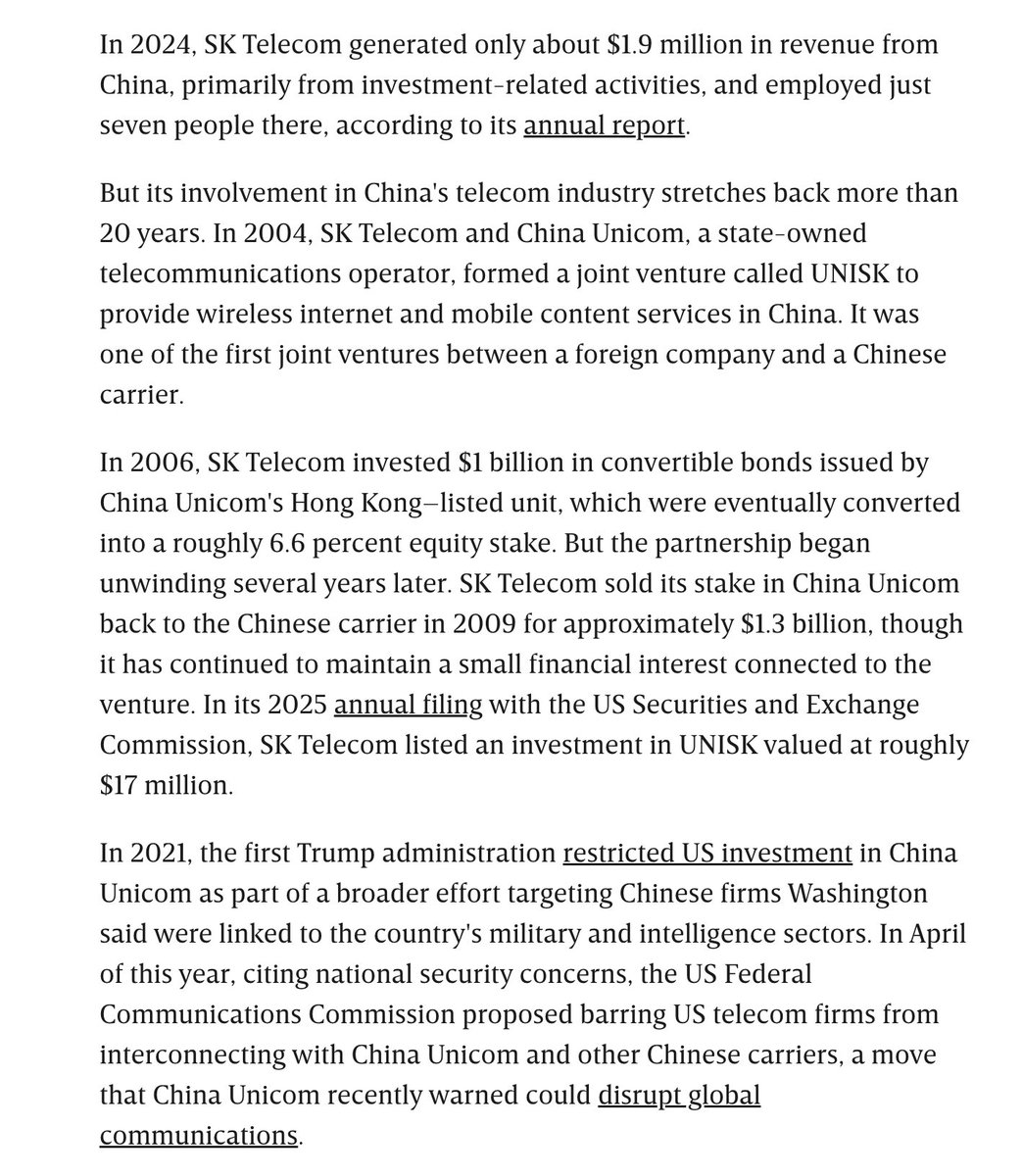 ns123abc's tweet photo. 🚨BREAKING: SK Telecom Triggered Anthropic's Export Controls. Not Amazon

Days before Amazon flagged Fable 5, the White House called Anthropic about one company: SK Telecom

SK Telecom is Korea's largest carrier, investor in Anthropic, and partner of Project Glasswing

WH ordered to revoke SK Telecom's access to Mythos over alleged ties to China

SK Telecom: "Our company has no ties to China”

Anthropic complied and revoked access the same day

THEN the same week, Amazon flagged Fable 5 guardrail vulnerabilities... leading to the export-control letter revoking ALL foreign nationals' access

White House concluded it "could not trust Anthropic to safeguard its most advanced AI technology”