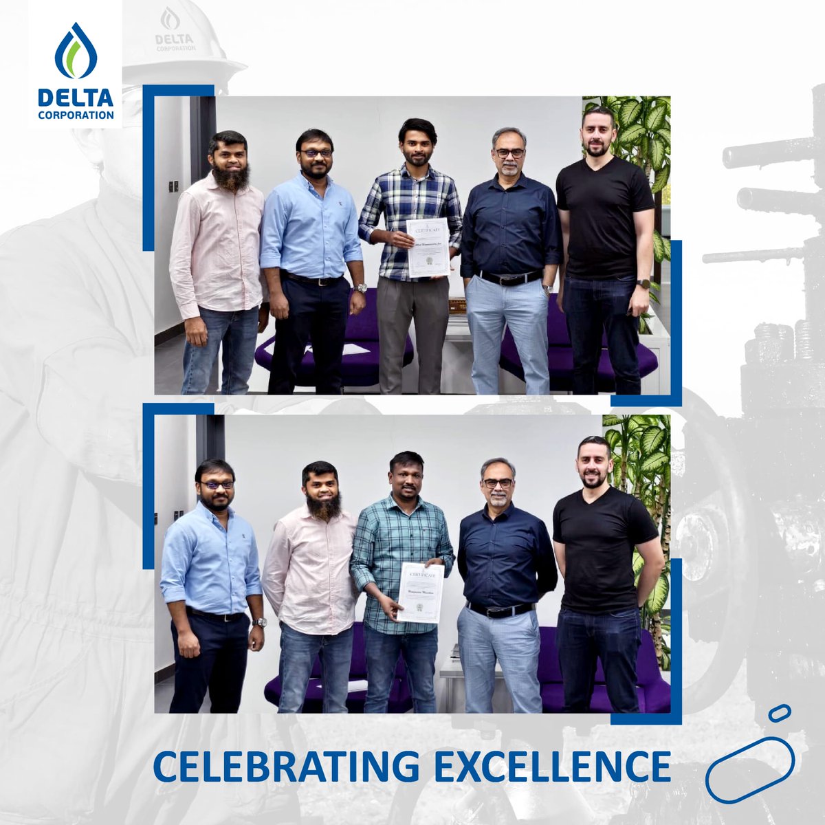 DeltaCrp's tweet photo. Celebrating Excellence at Delta Corporation 💡

Our strength isn’t just in our machinery; it’s in our minds. Today, we are proud to recognize the incredible dedication, innovation, and continuous growth of our engineering team. 

#TeamDelta #EngineeringExcellence #Innovation https://t.co/GmNw9OwgWE