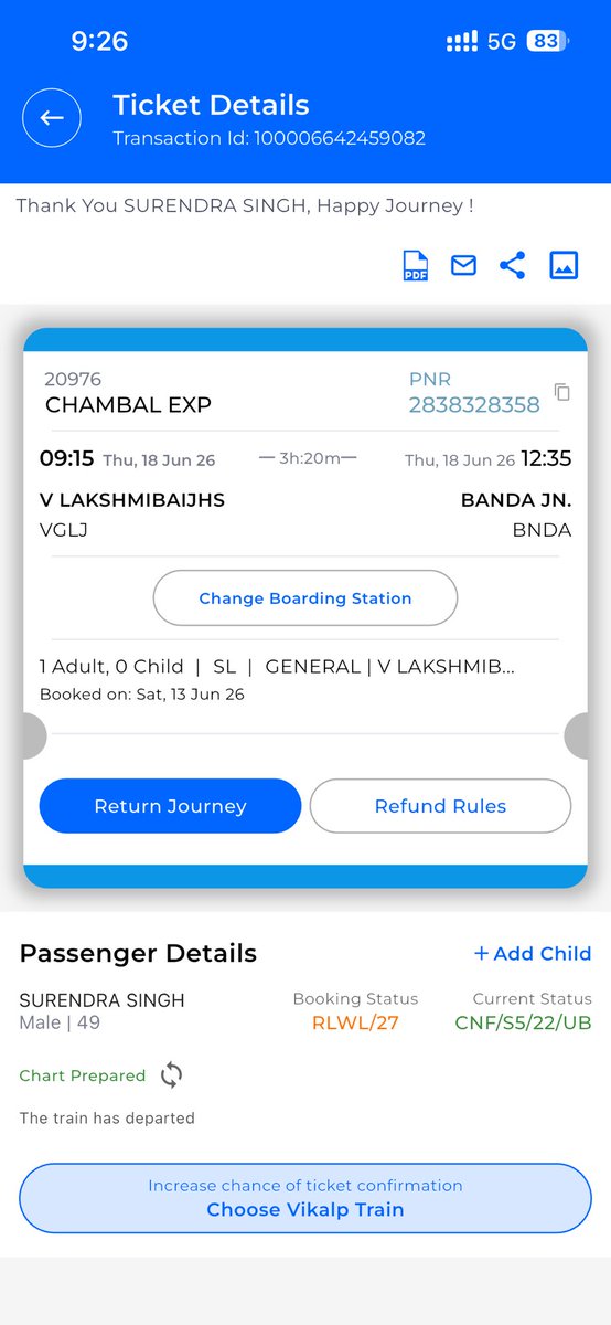 surpremyuv's tweet photo. @DrmJhansi @RailMinIndia https://t.co/mmbrnQfQyG