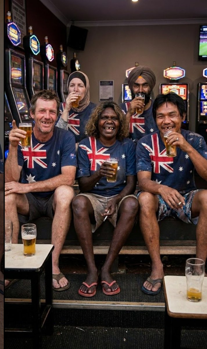 Efrayyyym's tweet photo. @KobieThatcher In Pauline's Monoculture everyone is forced to drink 🍻 smoke go to the pokies and yes teeths need to be missing having a full set of teeth is unAustralian...so is thinking differently everyone needs to think like Pauline 🤣 https://t.co/KYtqwDiwTK