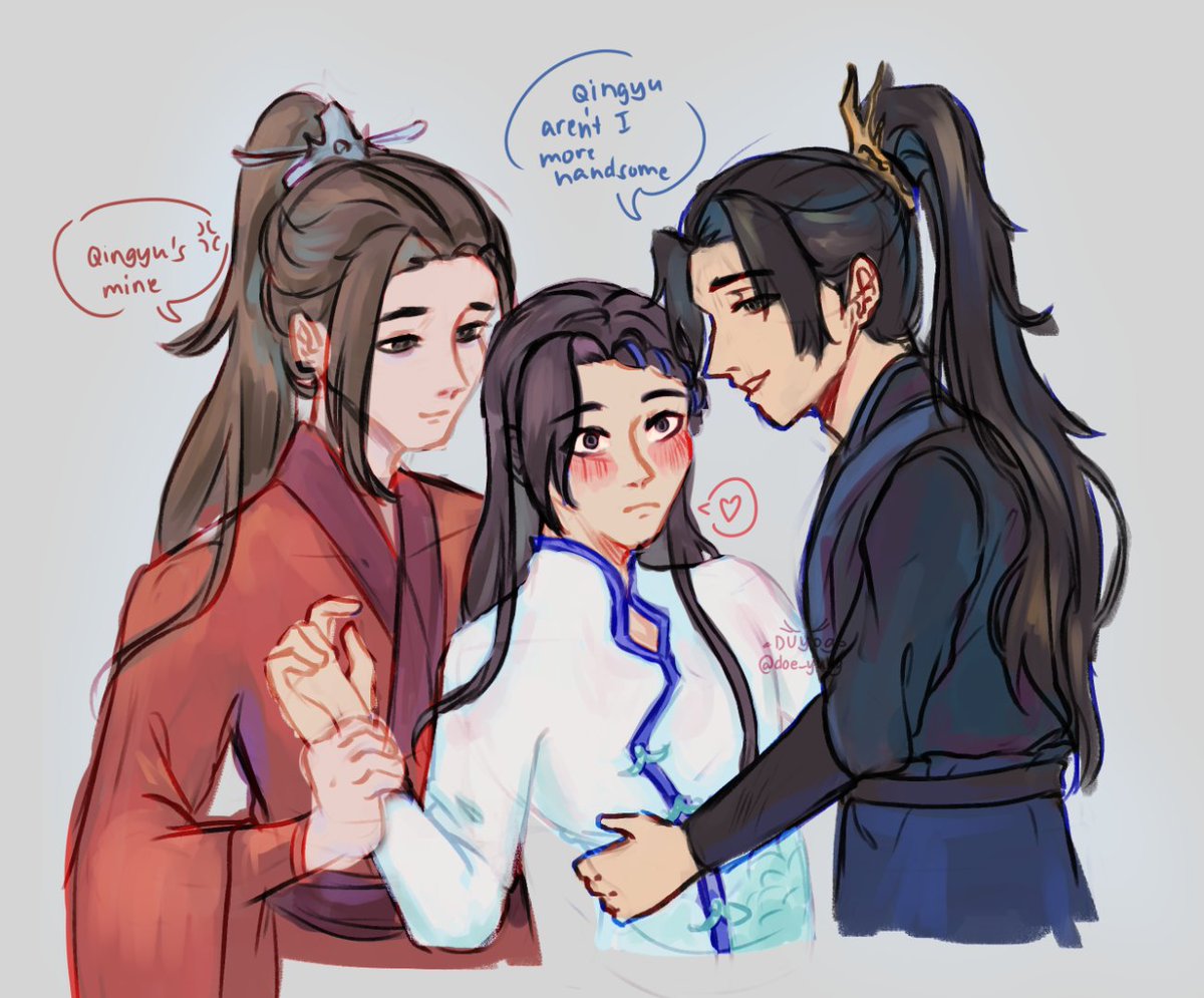 doe_yuhg's tweet photo. salted fish being jealous of himself smh

#三嫁咸鱼 #mtsf #thricemarriedtoasaltedfish https://t.co/WRhFKwYBnK