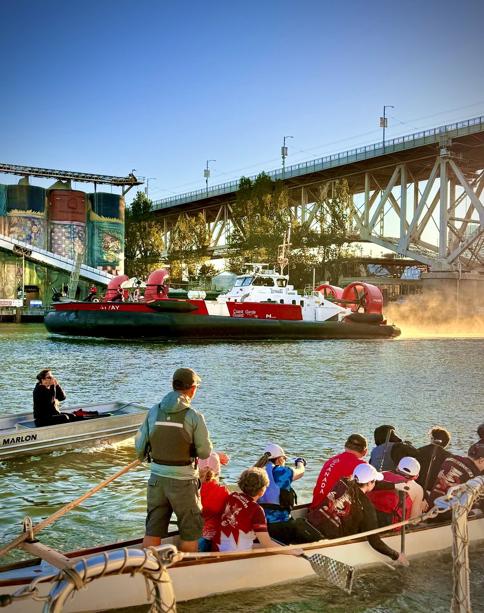 craigminielly's tweet photo. Evening fun here in Vancouver’s False Creek, during #WorldCup2026 as the CCGS Siyay decides to join the security activities, broadcast cheering and other water traffic that keeps it all lively done here by me while I’m On Assignment … #FIFAVancouver https://t.co/ler8Wv0dGy