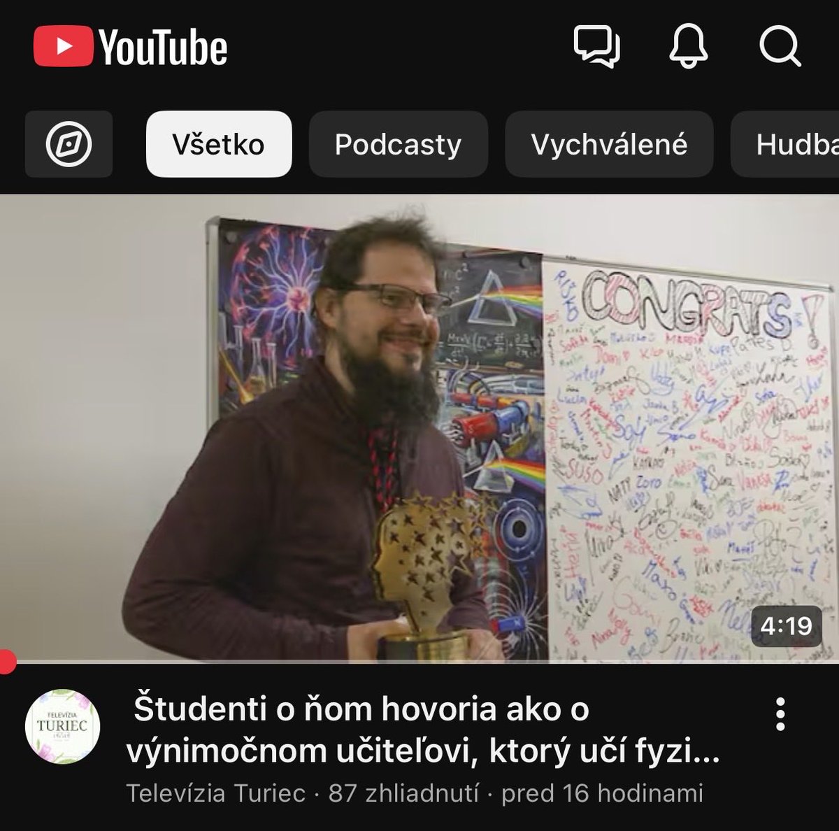 essmartin2004's tweet photo. Študenti o ňom hovoria ako o výnimočnom učiteľovi, ktorý učí fyziku ino... https://t.co/vaUXKwBQuW cez @YouTube https://t.co/6i8bCbpHu5