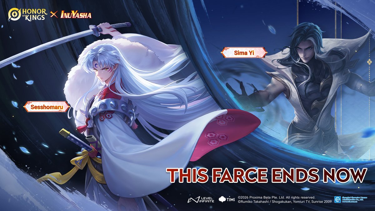 HonorOfKings's tweet photo. ⚔ Honor of Kings × Inuyasha collab skins confirmed!
Inuyasha Biron &amp; Sesshomaru Sima Yi will arrive in Hero's Gorge soon! 🔥
Let's fight together!⚔
#HonorofKings #InuYasha #HoKxInuYasha #HoK https://t.co/Ylry0657DT