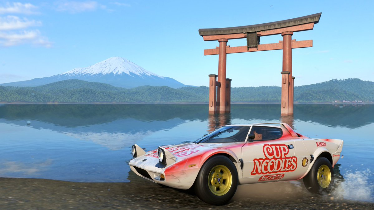 GraphicsBravo's tweet photo. My Forza Horizon 6 Car Collection Pt.6

2001 Mitsubishi Evo VI GSR

2024 Nissan Z Nismo

2024 Ram 1500 TRX

1974 Lancia Stratos

#forza #forzahorizon #forzahorizon6 #cars #carcollection #itasha #japan  #tokyo #customcar https://t.co/M6Gy9DPEYe