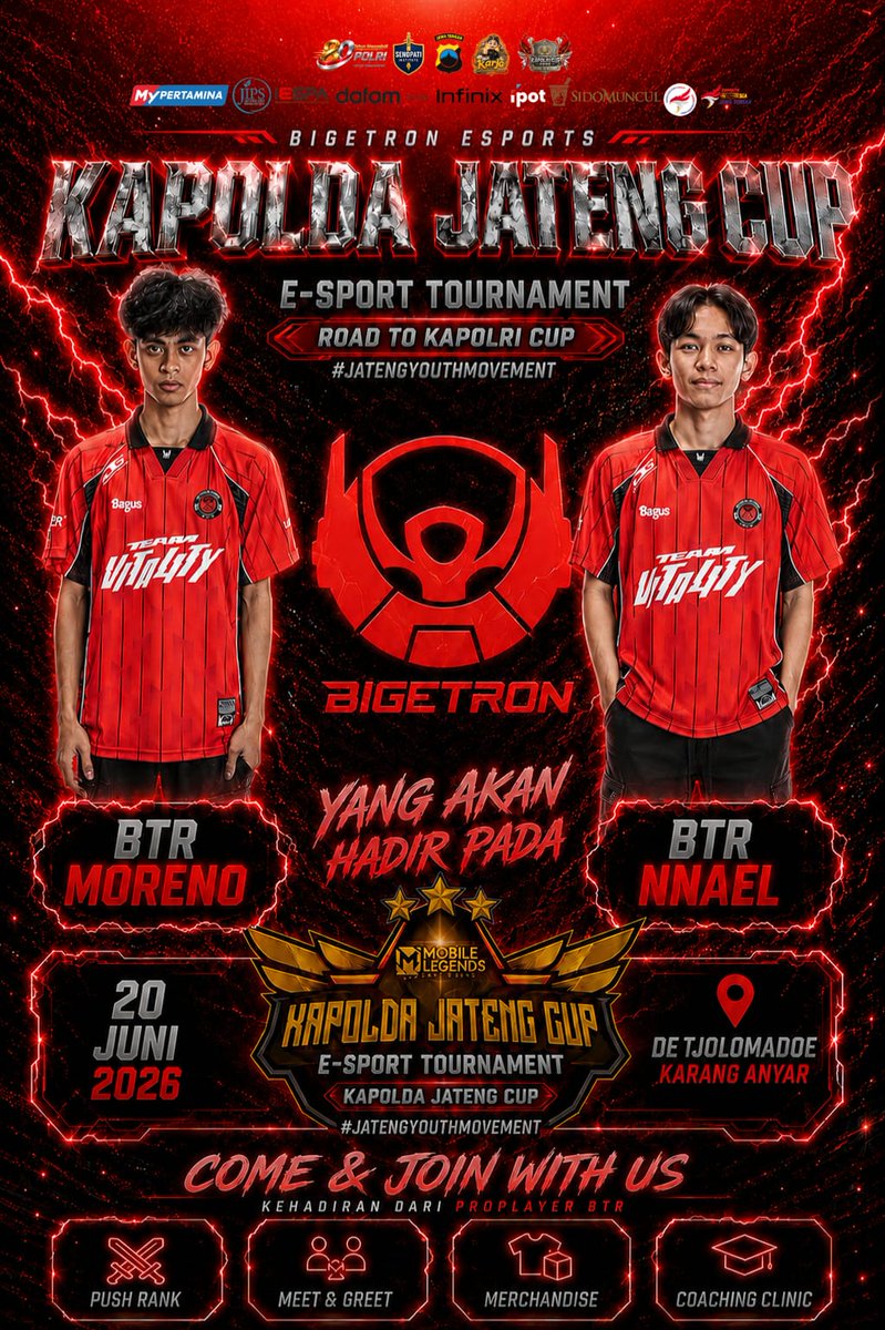 HumasKawasan's tweet photo. 🚨 Ini bukan turnamen biasa… ini arena di mana EVOS, BTR, dan ONIC turun langsung bawa nama besar dan gameplay paling panas 🔥🐺🔴🟡

Satu tempat, satu hari, semua hype esports jadi nyata — dari pro player, guest star, sampai vibe push rank &amp; coaching bareng langsung 💥 https://t.co/wxBBRAHbUU