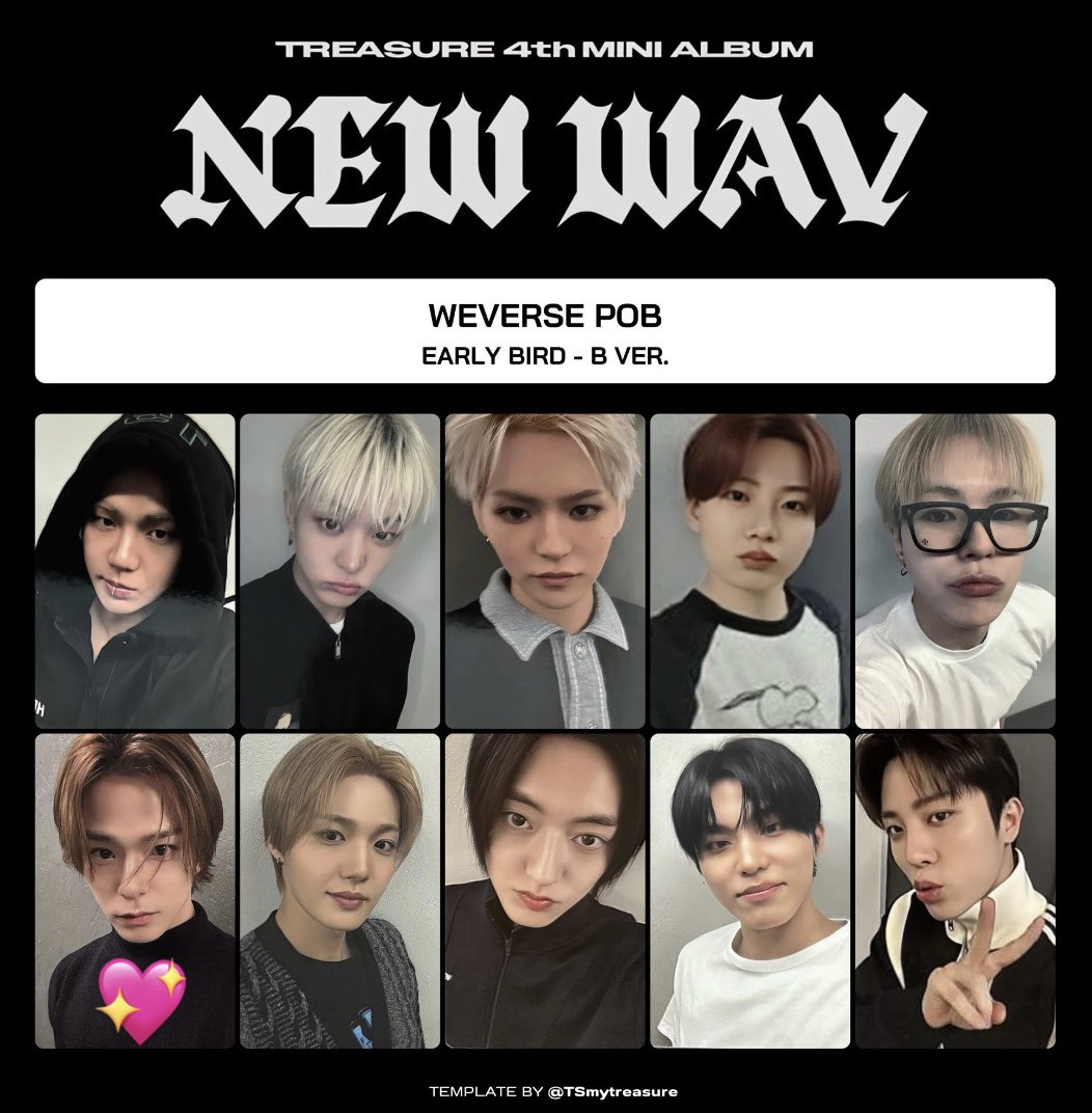 woosahi10me's tweet photo. TREASURE NEWWAV トレカ weverse 特典　交換 アーリーバード

【譲】 1枚目のもの

【求】B→アサヒ🤖（画像2枚目）
　　
郵送 or 大阪ポップアップ or 7/8.9, 7/25.26, 8/8.9手渡しでの交換希望です！
異種も含まれてますが、お気軽にお声掛けください！ https://t.co/QpRAwtcUqE