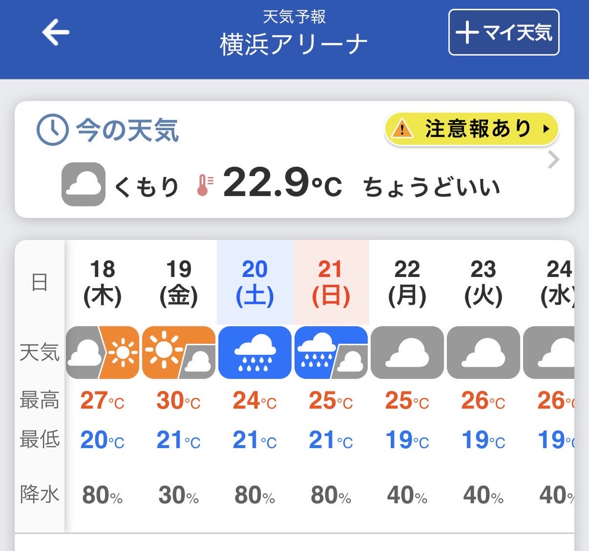 sach1ka's tweet photo. ちょっと期待したけど雨神様絶好調ですね😂
ドンピシャで2日間雨予報☔
　
#大泉洋
#大泉洋リサイタル https://t.co/NYSDCNfW1C