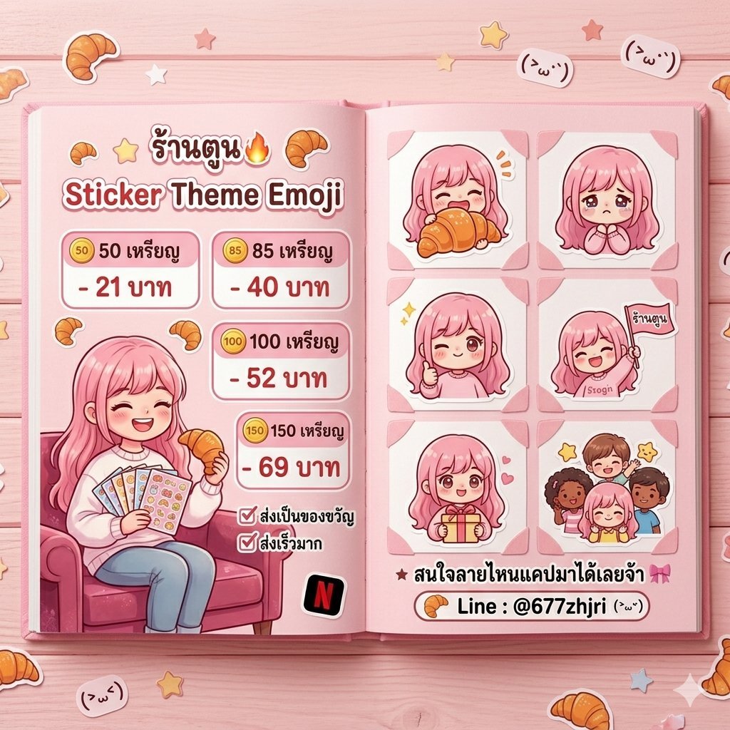 stickerlinesban's tweet photo. Sticker Theme Emoji 🥐

50 เหรียญ → 21 บาท 
85 เหรียญ → 40 บาท 
100 เหรียญ → 52 บาท
150 เหรียญ → 69 บาท

⋆ เหรียญแท้ 300% 
ส่งเป็นของขวัญได้ ส่งเร็วมากกก

🛒 Line : https://t.co/sj4kPkrE6j

#สติ๊กเกอร์ไลน์ #เหรียญไลน์ #ซื้อเหรียญไลน์ #สติ๊กเกอร์น่ารัก #LineSticker https://t.co/4KtUqKcErg