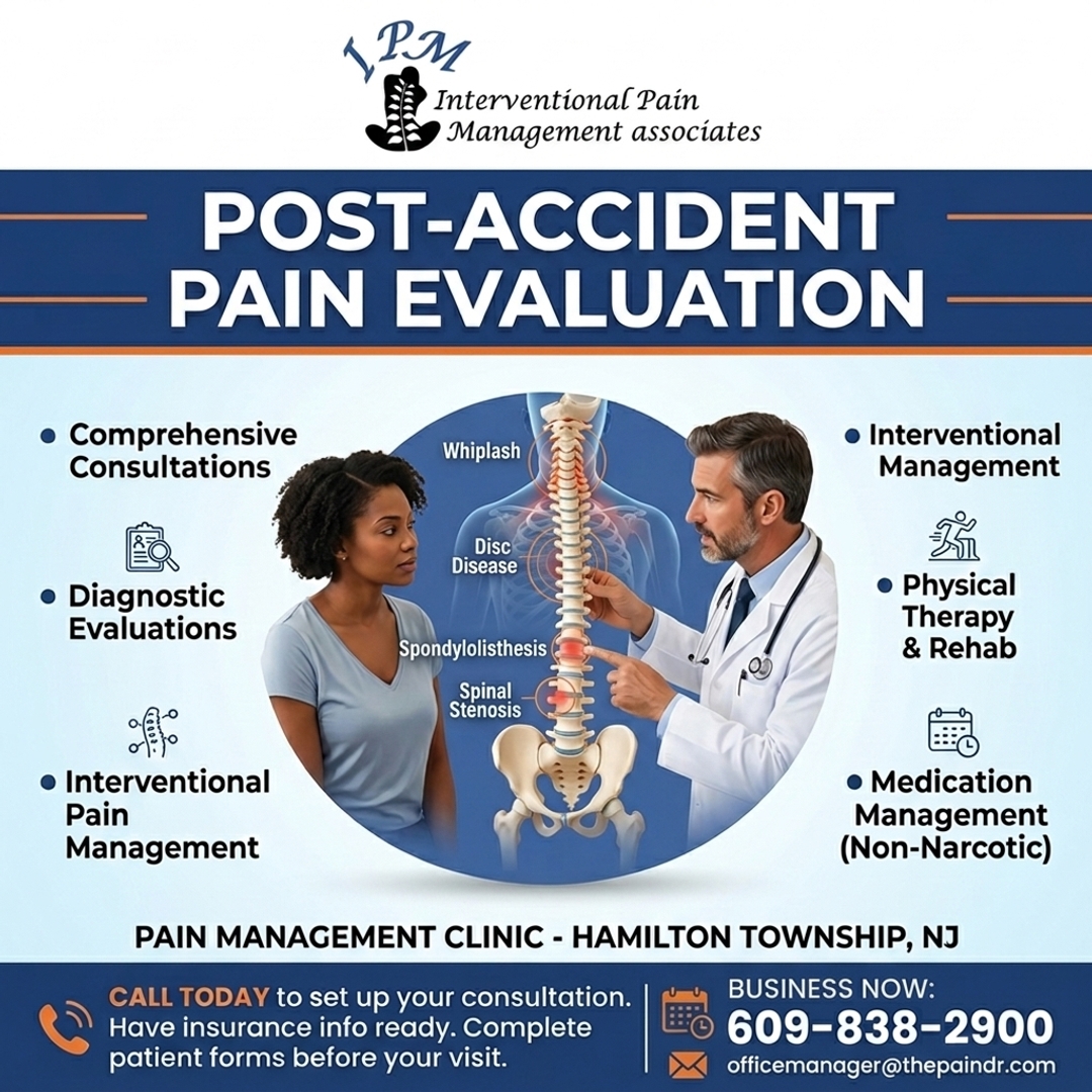 thepaindr's tweet photo. After a fall or crash, schedule a diagnostic evaluation for whiplash-related neck or back pain: 609-838-2900 officemanager@thepaindr.com — Live a pain free life. #Whiplash #NeckPainRelief #BackPain #PainCare #HamiltonNJ #PainManagement https://t.co/jWSU5hg3jP