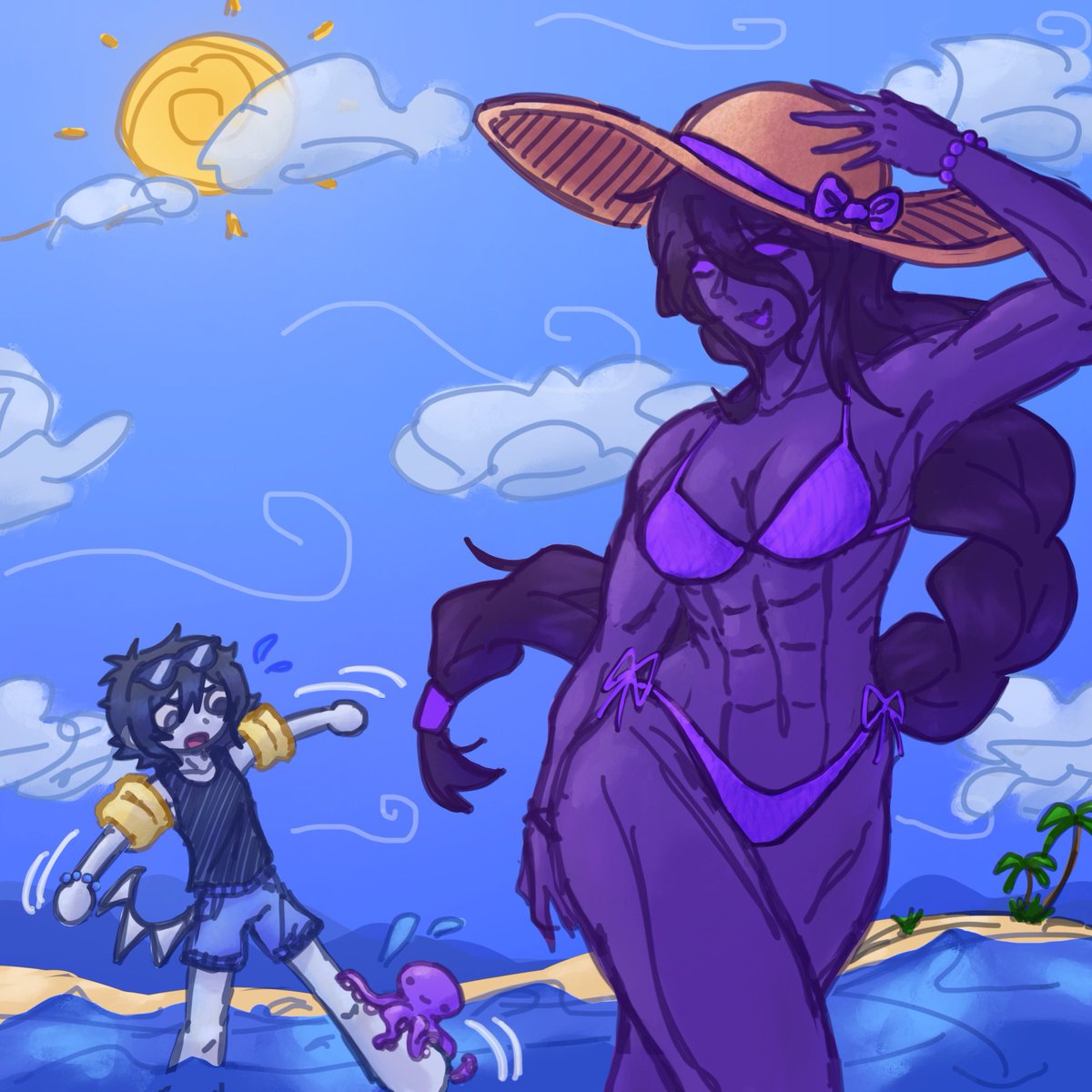 BloopFirework's tweet photo. yay beach day #azuretime https://t.co/8yxrKkA9hR