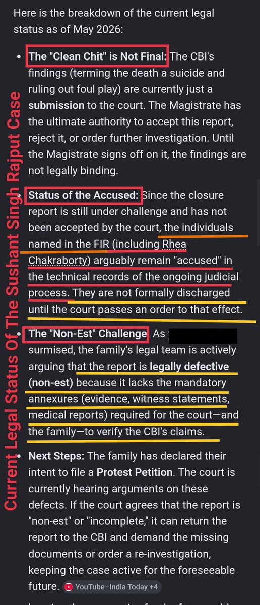shoos4u's tweet photo. The law is clear under BNSS an investigative report must be a thorough, factual record of d alleged offense. It cannot be a bogus, shoddy document snuck in d dark. CBI must act in good faith &amp; align its ultimate loyalty with the victim, not d culprits.

All Eyes On CBI In SSRCase https://t.co/jAMrctGF76