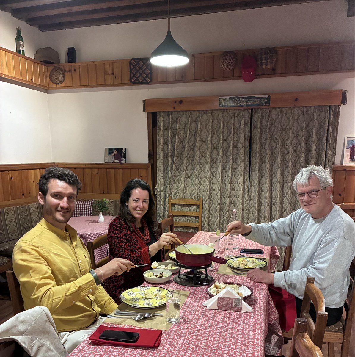SwissAmbIND's tweet photo. Public #diplomacy stories often write themselves. Today, I saw one in #Bumthang. 🇨🇭🤝🇧🇹
More than 50 years ago, Swiss development pioneer Fritz Maurer, who also worked with @Helvetas, arrived in #Bhutan. Since then, he has helped introduce cheesemaking techniques, promote beekeeping and create new opportunities for rural communities.
His guesthouse remains part of that legacy - a place where Swiss traditions and Bhutanese hospitality meet.
I also visited the nearby carpentry workshop, café, brewery, managed by his family and a bridge built with 🇨🇭 support, all remarkable examples of the long-standing Swiss presence in the region.
The day continued with visits to Bumthang’s cultural treasures, including Wangduechhoeling Palace Museum, Jakar Dzong, Tamshing Lhakhang and Kenchogsum Lhakhang.
And what better way to conclude a day of 🇨🇭🇧🇹 friendship than with a fondue dinner? 🫕
#Culture #Travel #Tourism #RuralDevelopment
@tourismbhutan @OfficialBhutan @SwissEmbassyIND @Helvetas