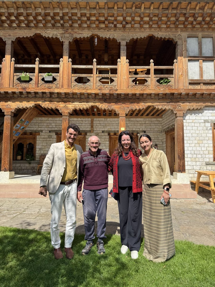 SwissAmbIND's tweet photo. Public #diplomacy stories often write themselves. Today, I saw one in #Bumthang. 🇨🇭🤝🇧🇹
More than 50 years ago, Swiss development pioneer Fritz Maurer, who also worked with @Helvetas, arrived in #Bhutan. Since then, he has helped introduce cheesemaking techniques, promote beekeeping and create new opportunities for rural communities.
His guesthouse remains part of that legacy - a place where Swiss traditions and Bhutanese hospitality meet.
I also visited the nearby carpentry workshop, café, brewery, managed by his family and a bridge built with 🇨🇭 support, all remarkable examples of the long-standing Swiss presence in the region.
The day continued with visits to Bumthang’s cultural treasures, including Wangduechhoeling Palace Museum, Jakar Dzong, Tamshing Lhakhang and Kenchogsum Lhakhang.
And what better way to conclude a day of 🇨🇭🇧🇹 friendship than with a fondue dinner? 🫕
#Culture #Travel #Tourism #RuralDevelopment
@tourismbhutan @OfficialBhutan @SwissEmbassyIND @Helvetas