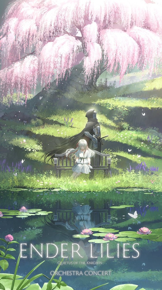 denfaminicogame's tweet photo. 『エンダーリリーズ』5周年記念オーケストラコンサートがいよいよ土曜日に開催！悲哀に満ちた世界を彩る楽曲を追体験できる

リリィたちが印刷されたどら焼きセットやメタルキーホルダー、KVを使用したグッズなども登場。「1100円」で購入できるライブ配信チケットも販売中