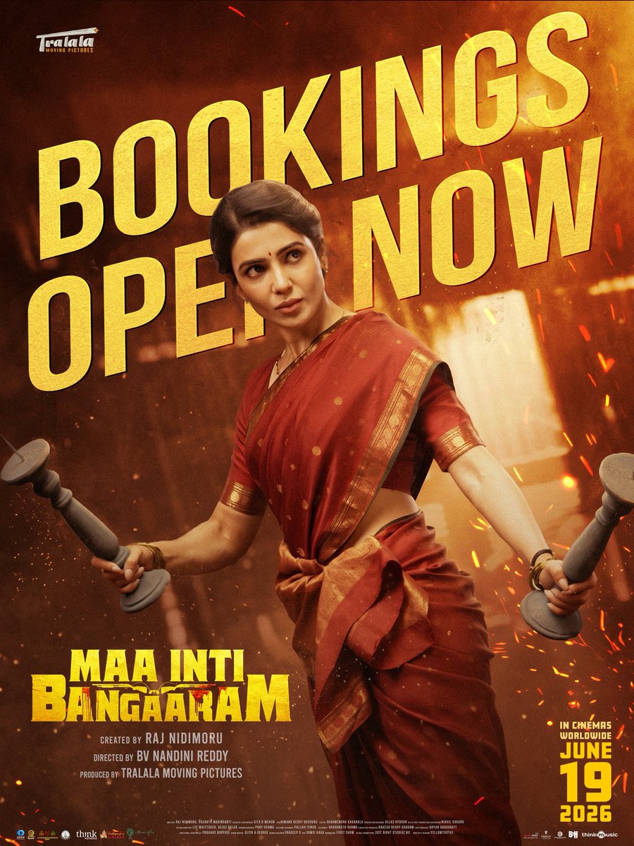 TrackTwood's tweet photo. #MaaIntiBangaaram: Samantha Stuns Trade extraordinary Pre-Sales

The film is all set to register a $500K+ opening day in overseas markets, with pre-sales already crossing $200K. In Hyderabad city, advance bookings have crossed ₹75 lakh, indicating very promising opening. With positive word of mouth, the film is likely to register a double-digit worldwide opening.