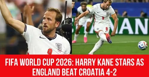 nekhohaohaokip's tweet photo. 🇬🇧⚽ FIFA World Cup 2026: Harry Kane steals the show as England beat Croatia 4–2 in a thrilling clash! 🔥
Kane leads from the front as Three Lions roar with a big win 🦁🏆⚽
#INDvNED Ishan The Oval #RaniLakshmibai Ronaldo Messi https://t.co/hjvpUR8ynv