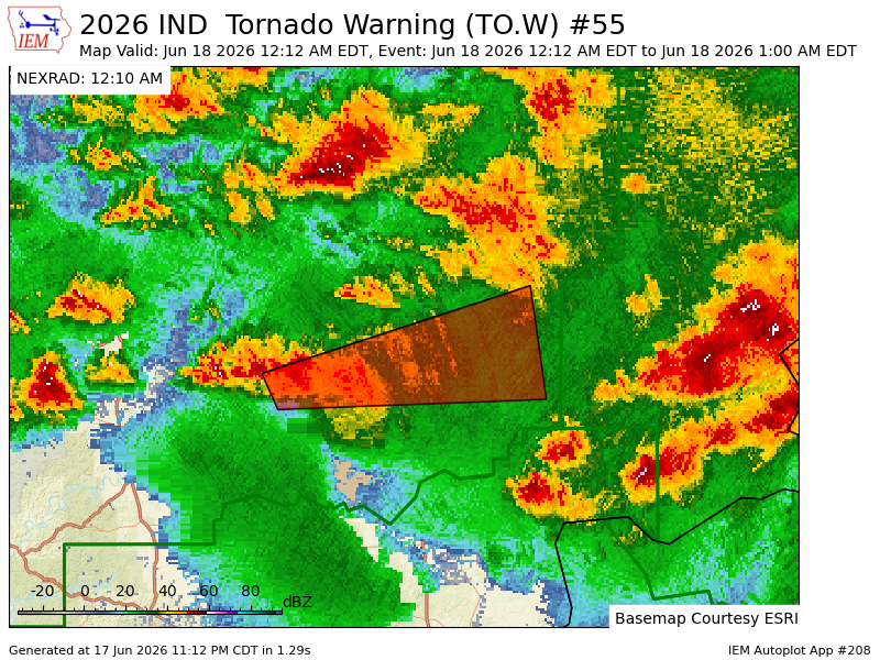 glwx_'s tweet photo. IND issues Tornado Warning [tornado: OBSERVED, hail: <.75 IN] for Bartholomew, Decatur, Jackson, Jennings [IN] till 1:00 AM EDT https://t.co/vWz4nWT1Oc https://t.co/CpxDWf63sd