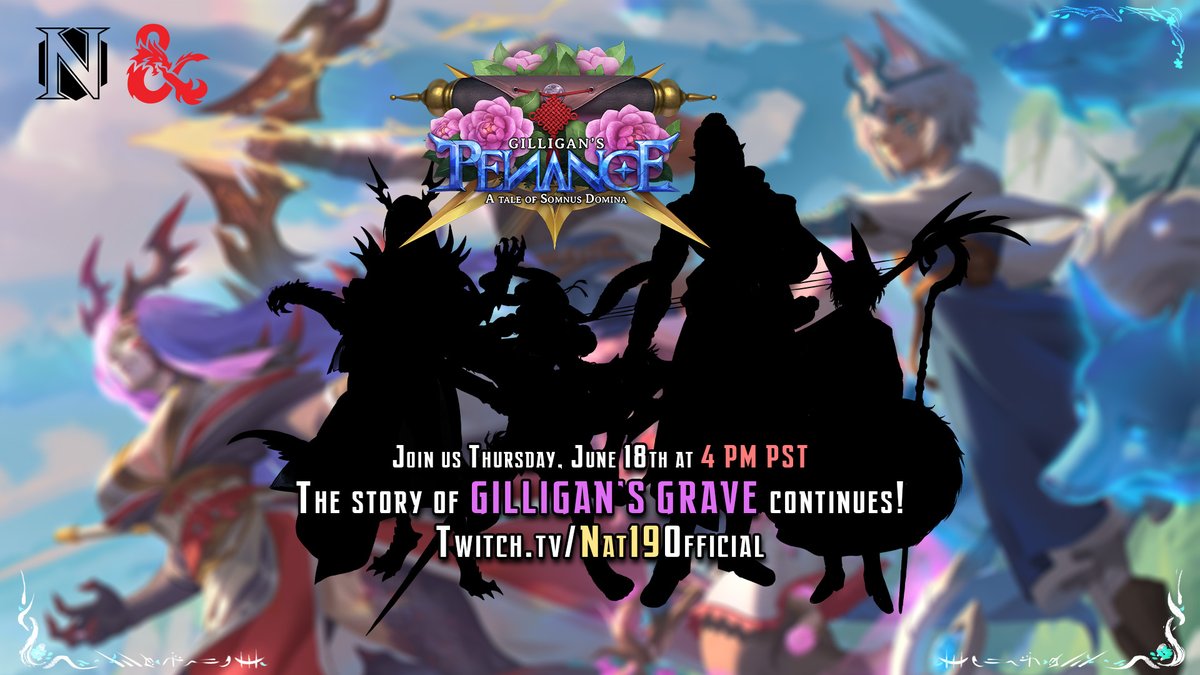 TheAzureCrow's tweet photo. Everyone, make sure to join us tomorrow at 4 PM PST! Gilligan's Grave returns - as Gilligan's Penance!
#Nat19 #SomnusDomina #TTRPG https://t.co/dCa2NC6exP