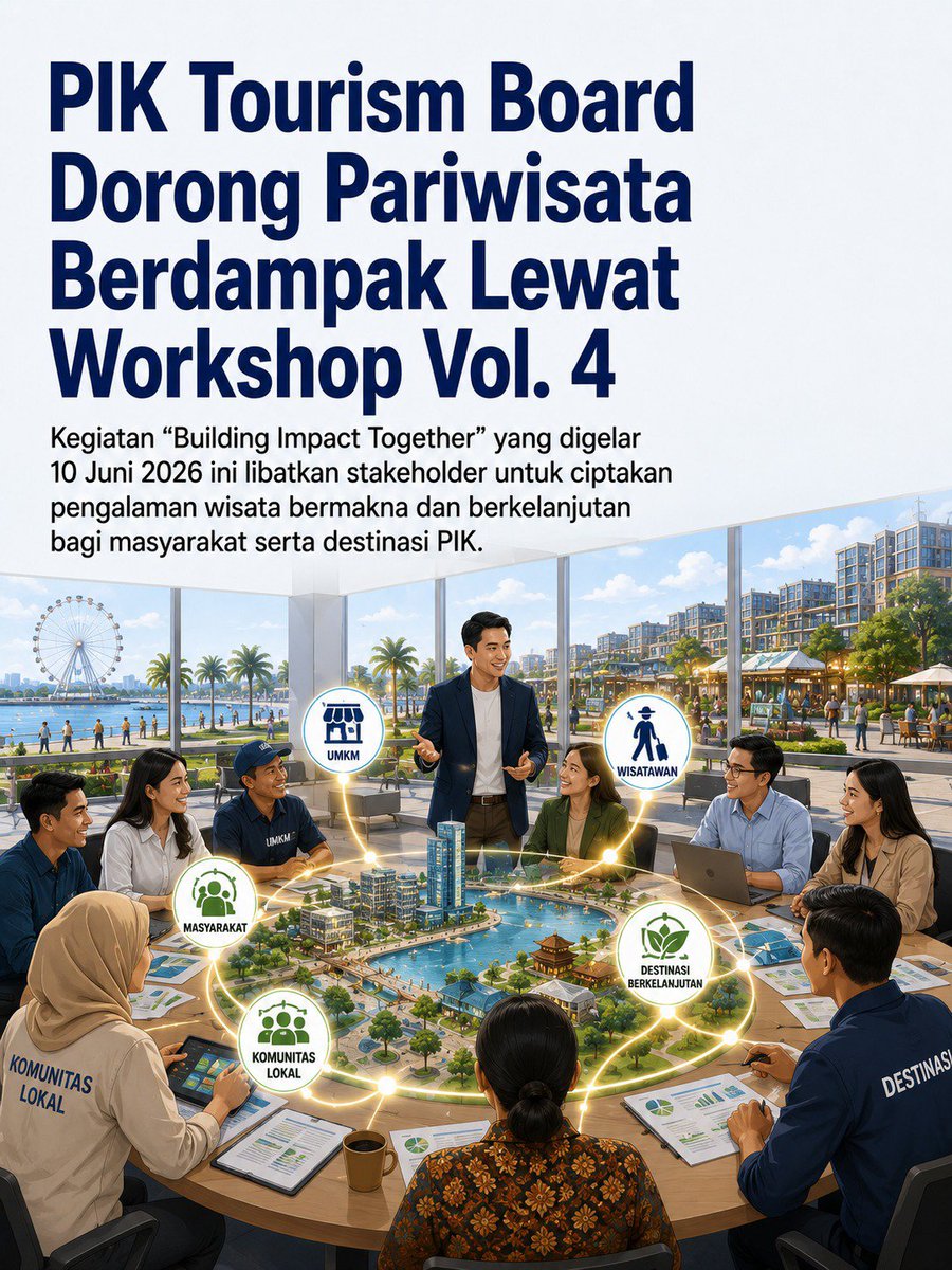 yuslinati's tweet photo. PIK Tourism Board kembali beraksi! Melalui Workshop Vol.4 bertema Building Impact Together, kita dorong pariwisata PIK2 yang tidak hanya menarik, tapi juga memberi manfaat nyata bagi wisatawan, pelaku UMKM, dan warga sekitar. Kolaborasi adalah kuncinya! https://t.co/phi7KaEzbX