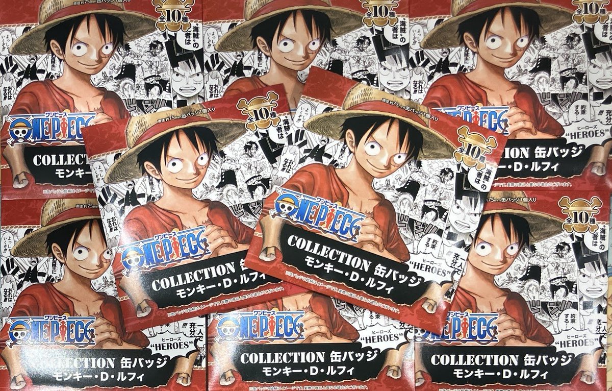 ワンピース 缶バッジ ルフィ まとめ売り 再入荷】原画商品 コレクション缶バッジ“HEROES” モンキー・D・ルフィ