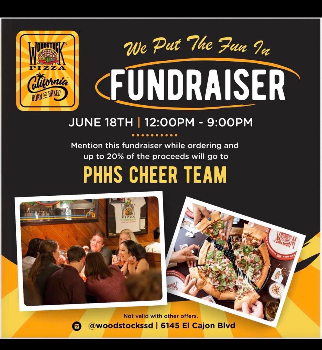 jeff_savell's tweet photo. Go get some great pizza and support Patrick Henry Cheer!  They spend as much time or more than the sports teams practicing the athletic stunts and need some financial support! https://t.co/0JYjxWZJDm