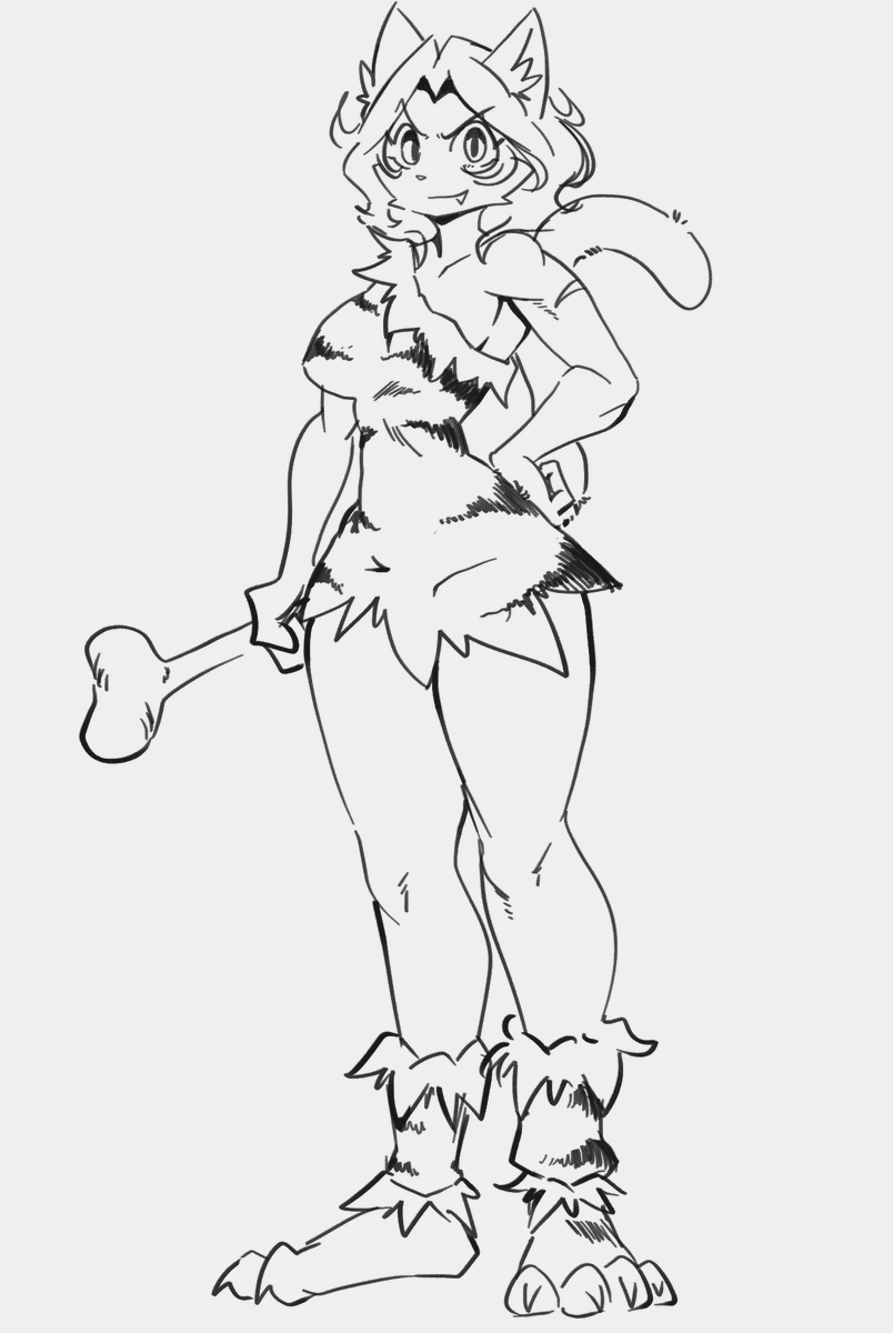 noirchaton4's tweet photo. Quick, rough drunk doodle...
Cavewoman cat. https://t.co/tSZvjl8QEp