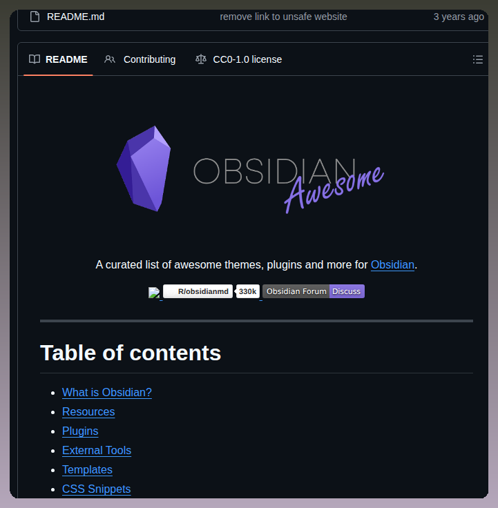 tom_doerr's tweet photo. Curated list of Obsidian plugins, themes, and community resources

https://t.co/O3Zt6tNroW https://t.co/z7VdcZM8eq