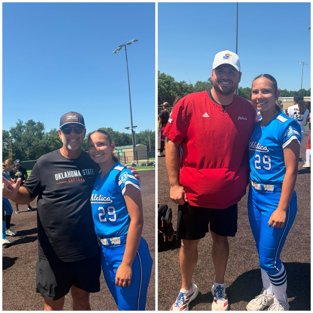 ryliejeffreys's tweet photo. What a camp today @TCNfastpitch @ Firelake in Shawnee!! Had a great time and got some great feedback from some amazing coaches! Thank you!!!
@KateMalveaux
@Tpleasants17 @CoachVeach
@OSUcoachG @Coach_BMAD
@drake_deangelo
@national_ok 
@OKAthleticsAcad 
@cmjathletics21 

Looking forward to some future camps over the summer.

Pool play begins tomorrow @ 9am & 1pm, both on Field 7 @ Firelake!