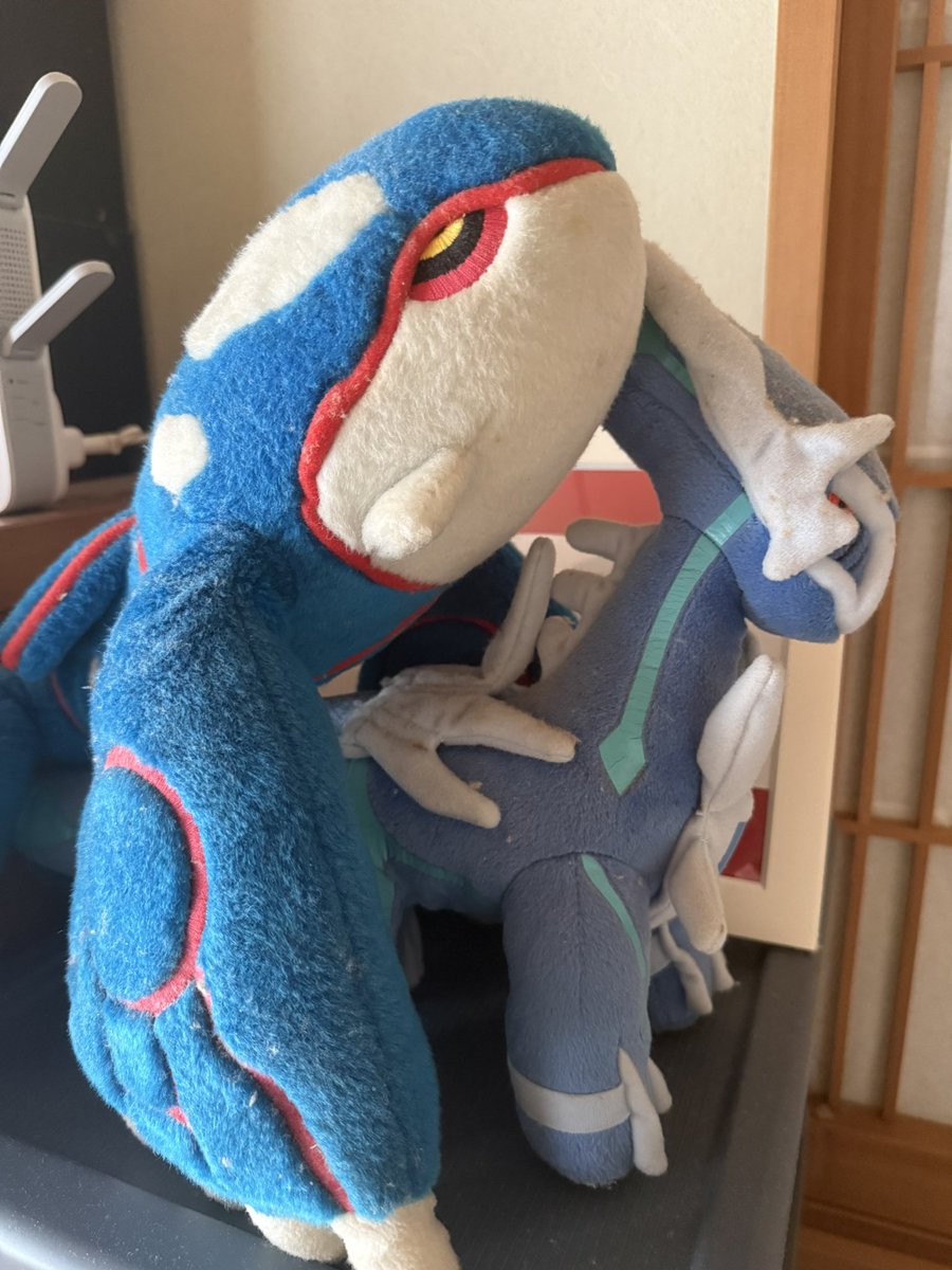 Mercydayo_1919's tweet photo. 和室に放置されてたカイオーガとディアルガが卑猥で草 https://t.co/00tMvNJyej