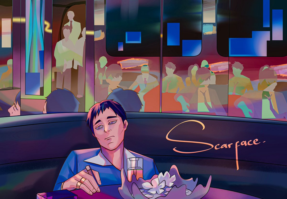Kuu_milk6's tweet photo. Scarface photo study https://t.co/jc2yEh2XTS