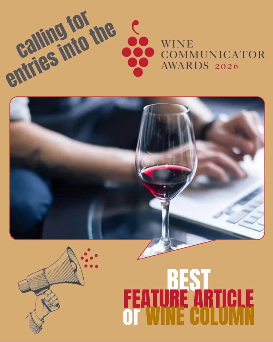 WineComAust's tweet photo. Calling all wine writers + publishers! Have you written a great article that was published in print or digital media, or do you pen a regular wine column? Or have you published a book within the last 2 years?
Enter 2026 Wine Communicator Awards b4 3 July
https://t.co/7dPYNrpqt4 https://t.co/lLqIPzTPST