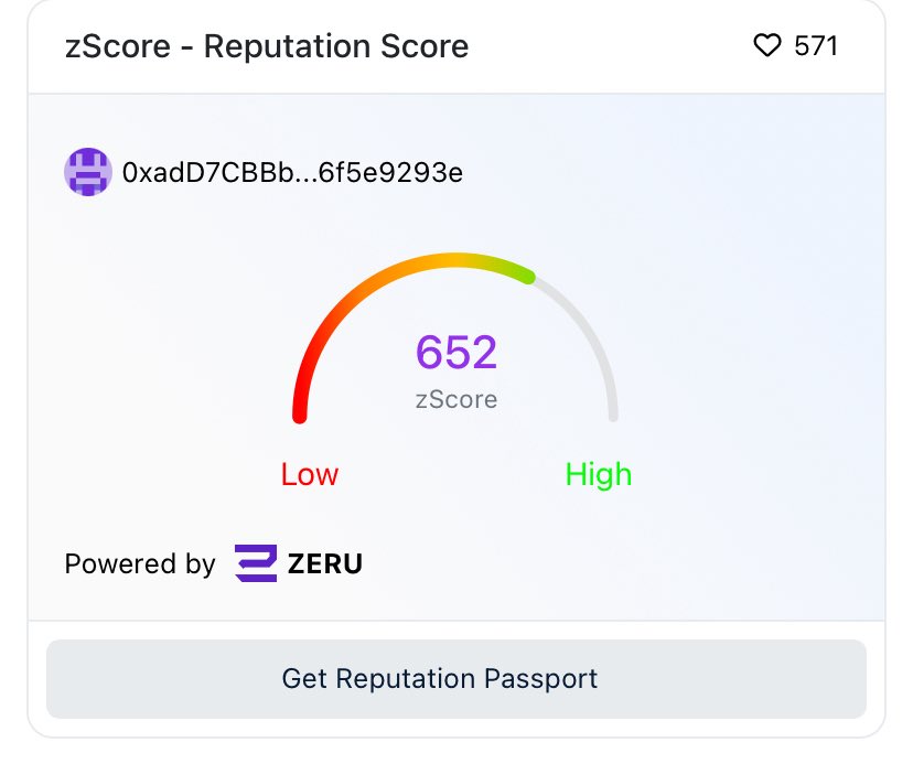 maksimmoon's tweet photo. BaseScan quietly dropped a new hidden feature 👀🟦

You can now check your Base wallet Reputation Score (zScore) directly in the Cards tab.

Just checked mine:

💙 Reputation Score: 635
🔵 Trust Score: 73

How based is your wallet? Drop your scores below 👇

Check yours here → https://t.co/MEz2dUQJHy