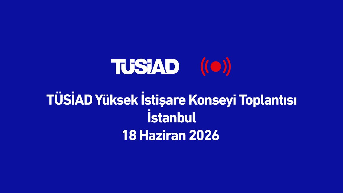 TUSIAD's tweet photo. 📢 TÜSİAD Yüksek İstişare Konseyi toplantısı bugün gerçekleşiyor.

Toplantının açılış konuşmalarını TÜSİAD Yüksek İstişare Konseyi Başkanı Ömer Aras ve TÜSİAD Yönetim Kurulu Başkanı Ozan Diren yapacak.

▶️ Toplantıyı canlı izlemek için: https://t.co/kLwoRSg4hX

#TÜSİADYİK https://t.co/dx5SWUQI0I