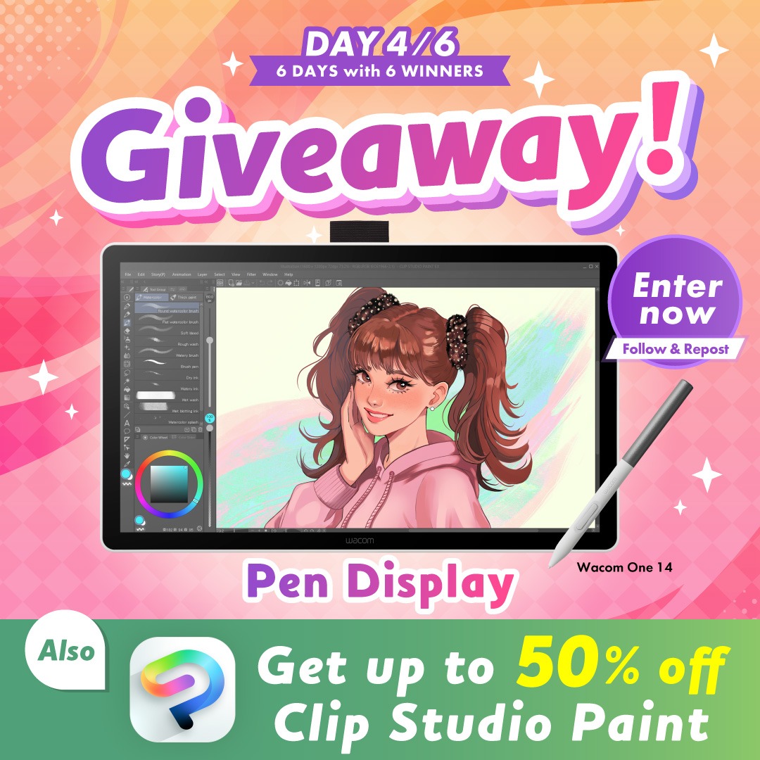 clipstudiopaint's tweet photo. Ends June 23, 8:00 am UTC/GMT