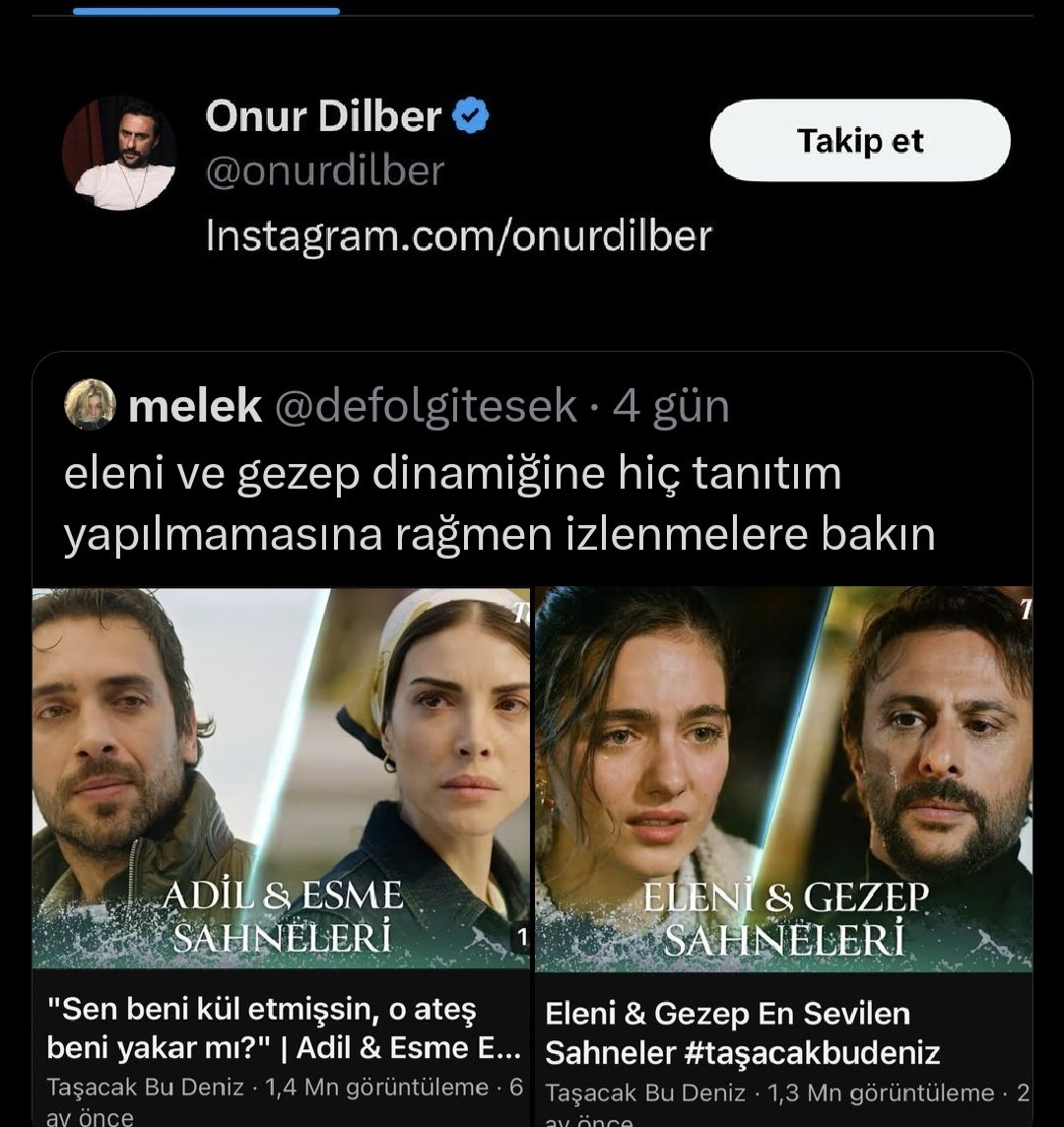 nazlicabakis's tweet photo. Onur Dilber'in beğendiği tweetlere bakar mısınız resmen kendini başrol sanmış. Hatta tanıdıklarına çevresine de dert yanmış geri plana atıldım diye. Açıklama ve beğenileriyle rol arkadaşlarını zan altında bıraktı. Çok yazık gerçekten.   #taşacakbudeniz https://t.co/qNHOa0HLxG