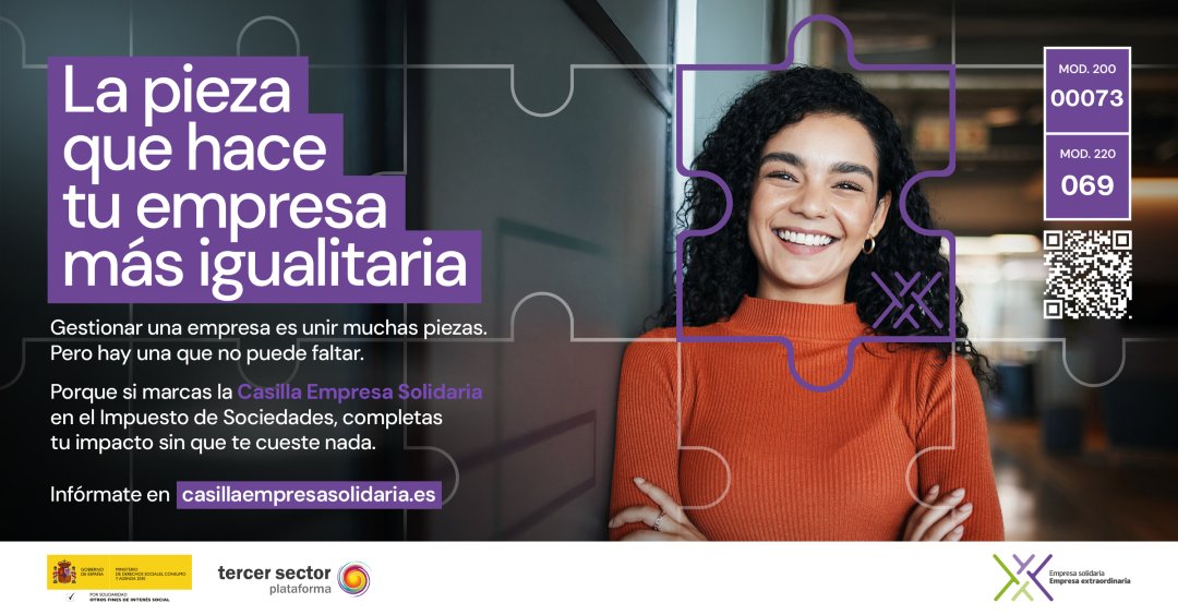 platdeinfancia's tweet photo. Marca la @CasillaEmpresa en el Impuesto de Sociedades, en “otros caracteres – fines sociales”:

🔶 Modelo 200: casilla 00073
🔶 Modelo 220: casilla 069

Del 1 al 25 de julio.
👉 https://t.co/rJJaIwWqS1

🧩 #LaPiezaQueCompletaTuEmpresa #CasillaEmpresaSolidaria https://t.co/LP2nruMK8r