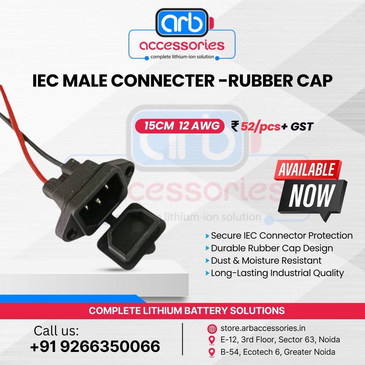 arb_ltd's tweet photo. 🔌 Connectors & Wiring Accessories – Available Now⚡
📩 DM US FOR MORE INFORMATION.
📞 +91 9266350066
🌐 https://t.co/4BZbLAJl3D
📍 E-12, 3rd Floor, Sector 63, Noida
📍 B-54, Ecotech 6, Greater Noida
#XT90 #AMASS #IECConnector #XLRConnector #HarnessConnector #BatteryConnector https://t.co/E6KnmBBn0M